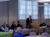 Gene Haessig delivers his address to the crowd